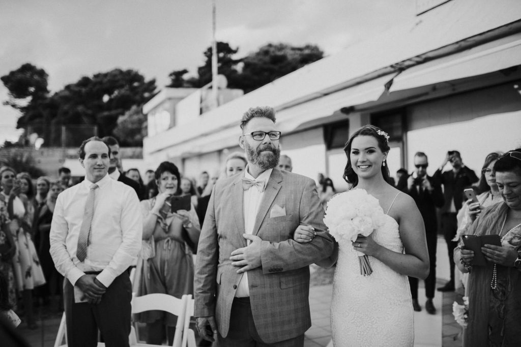 bride walking to altar 