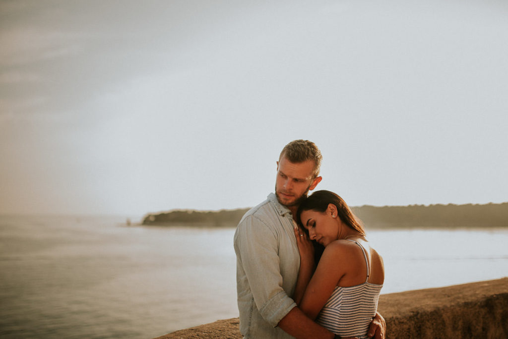 golden island engagement session